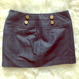 Denim Mini with Gold accent buttons